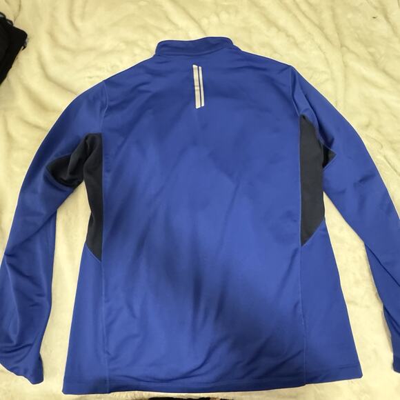 Salomon Men’s Hoodie Half Zip Blue L ActiTherm Hooded Fleece Pullover Sweatshirt - Picture 8 of 8